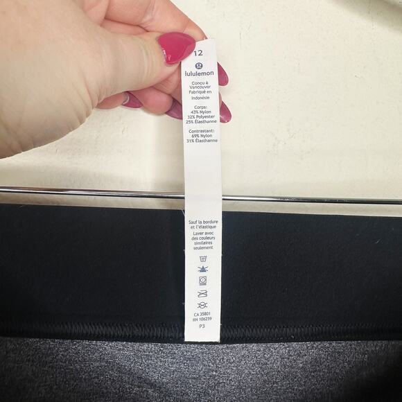 Lululemon Box It Out Tight Heathered Grey Black W5AU7S Luxtreme Leggings 12 - Picture 14 of 16